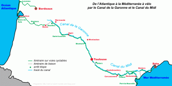 Map of Canal des Deux Mers