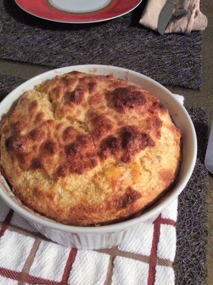 Cheese Souffle with Corn