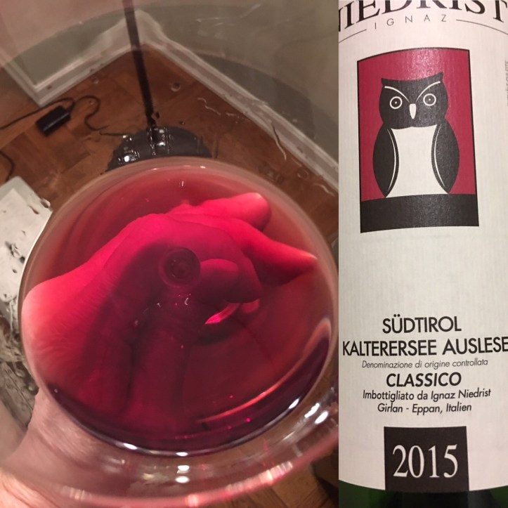 Niedrist Schiava Bottle and Glass