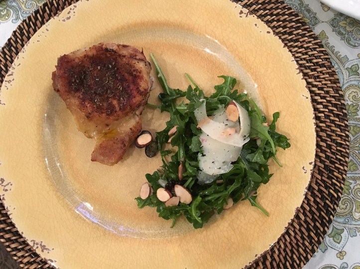 Roast Chicken Thigh Plated