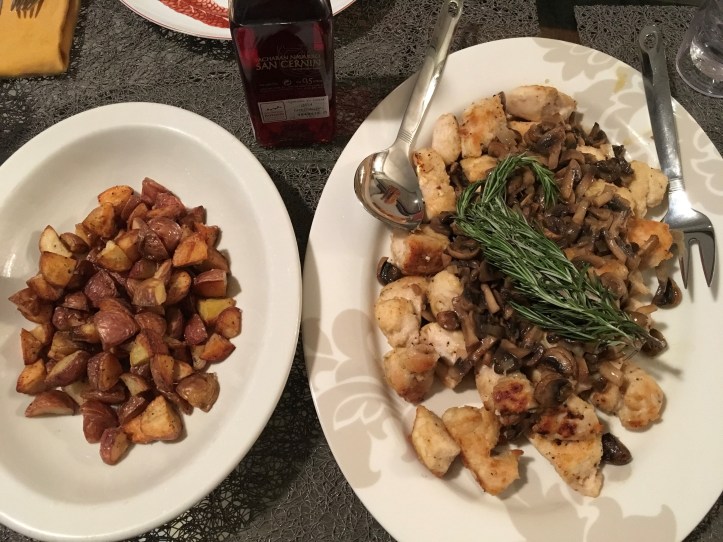 Chicken Marsala and Pacharan