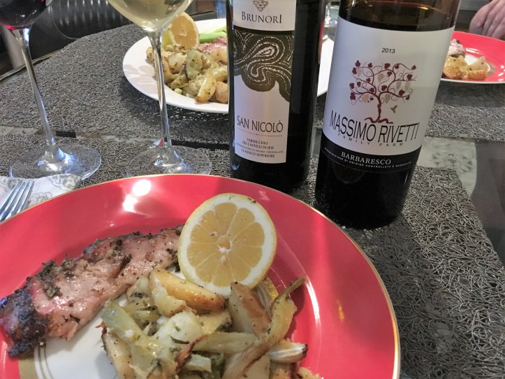 Porchetta Plate with Wine Bottles 2