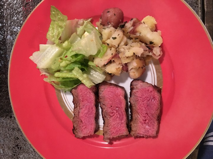 Steak and Potatoes Plated