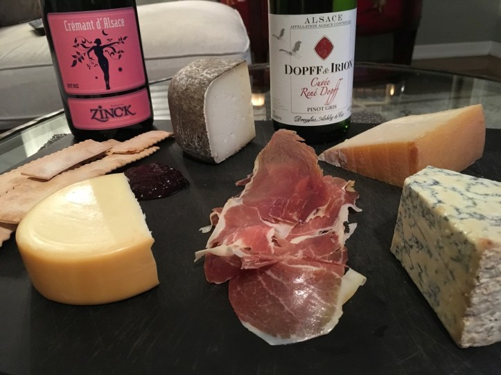 Cheese Platter with PG and Cremant