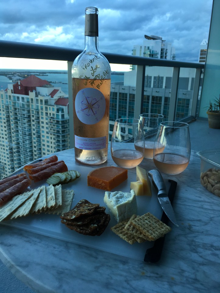 Chapoutier Rose and Snacks