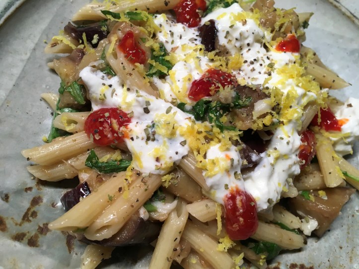 Eggplant Pasta Plated