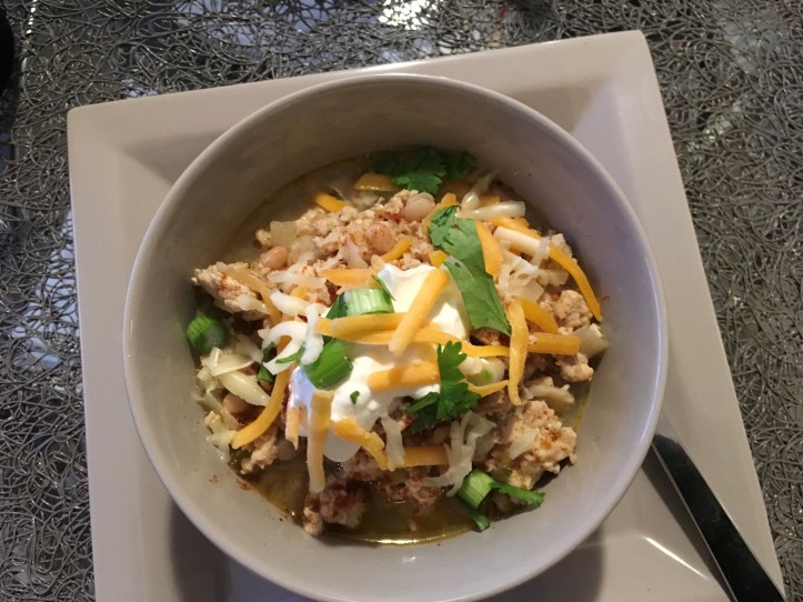 White Chicken Chili Plated