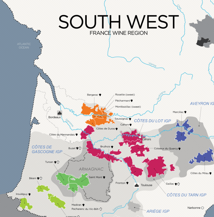 southwest-france-wine-map wine folly (2)