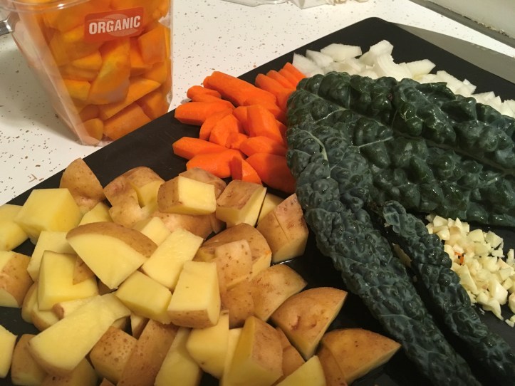 Making the Portuguese Kale Soup