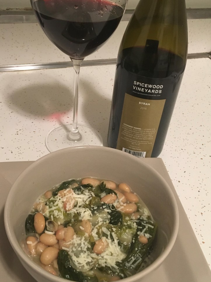 Syrah and Escarole and White Bean Soup